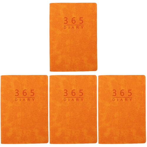 4Pz Notebook Diario Planner Arancione Carta Alta Per Ufficio 2