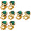8Pz Rapper Grills in Metallo Verde Per Costume E Party 8