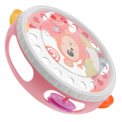 3Pz Tamburelli A Mano Rosa, Per Festa E Gioco Per Bambini 2