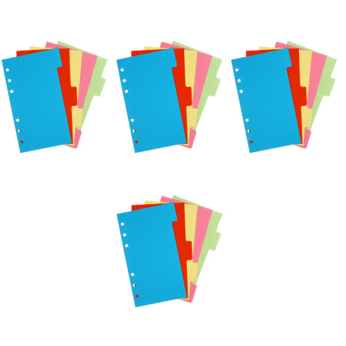 24Set Carta A6 Divisori Colorati 6 Per 2