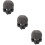 3Pz Statue Resina Nera Per Acquari E Crawler 11