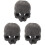 3Pz Statue Resina Nera Per Acquari E Crawler 4