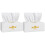 2Conf Set 80 Salviette Viso Monouso Cotone Bianco Morbido E 3