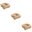 3Pz Porta Casseruole in Legno Resistente Multiuso Per Tavolo E Cucina 11