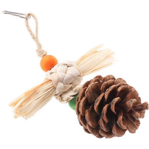 5Pz Naturale in Legno Per Pappagalli Da Appendere 1