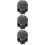 3Pz Statue Resina Nera Per Acquari E Crawler 10