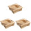 3Pz Porta Casseruole in Legno Resistente Multiuso Per Tavolo E Cucina 4