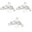 3Pz Pettine Cerimonia Cristallo Bianco Per Sposa 5