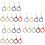 27Pz Cinghie Silicone Multicolor Lanyard Per E Portachiavi 7