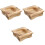 3Pz Porta Casseruole in Legno Resistente Multiuso Per Tavolo E Cucina 5
