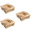 3Pz Porta Casseruole in Legno Resistente Multiuso Per Tavolo E Cucina 9