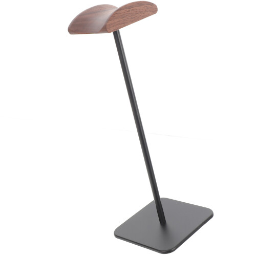 3Pz Espositore Cuffie Tavolo Alluminio E Legno Nero