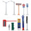 2Sets Mini Verkeersborden Speelset Plastic Heldere Kleuren 1