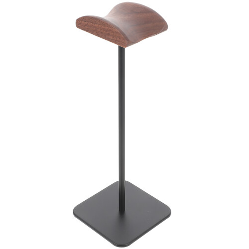 3Pz Espositore Cuffie Tavolo Alluminio E Legno Nero 2