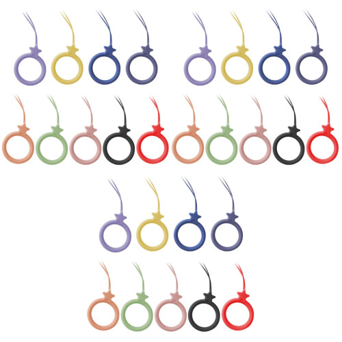 27Pz Cinghie Silicone Multicolor Lanyard Per E Portachiavi 2