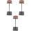 3Pz Espositore Cuffie Tavolo Alluminio E Legno Nero 5
