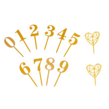 Luxuriöse, glänzende Acrylzahlen für personalisierte Torten, goldener Acryl-Tortenaufsatz „Happy Birthday“, wiederverwendbare