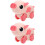 2St Kinderspeelgoed Wind Up Plastic Model Roze Voor Party 7