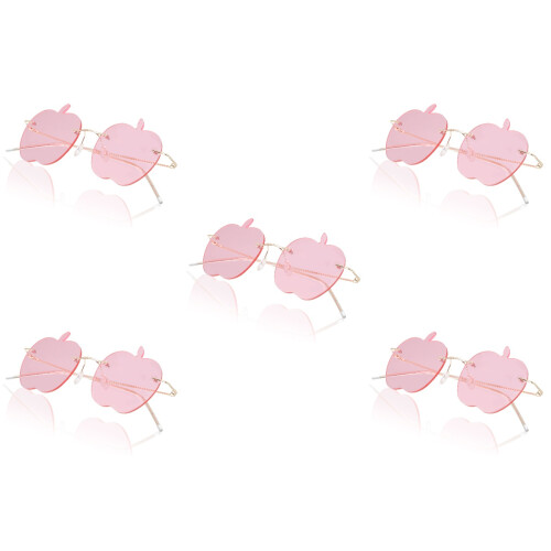 5Pares Óculos De Sol Sem Rosa Irregular Para Festa E Praia 2