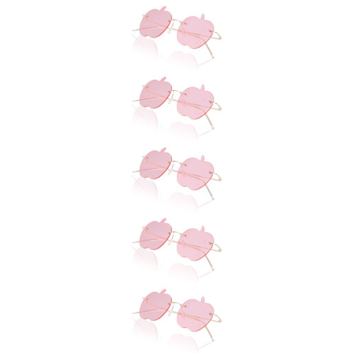 5Pares Óculos De Sol Sem Rosa Irregular Para Festa E Praia 1