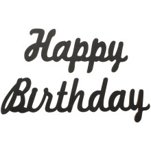 3Zest Happy Birthday Drewniane Literki Czarne Na Ścianę Do Przyjęcia