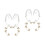 4Pares Ear Clips Coloridos Sem 4