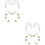 4Pares Ear Clips Coloridos Sem 6