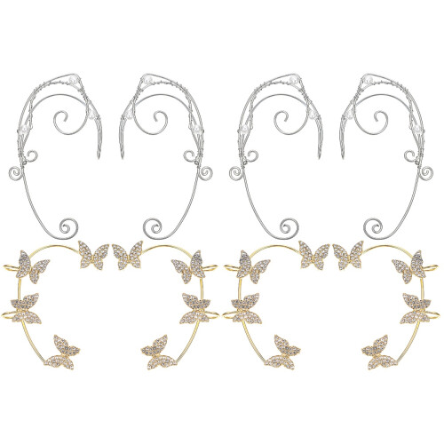 4Pares Ear Clips Coloridos Sem 1