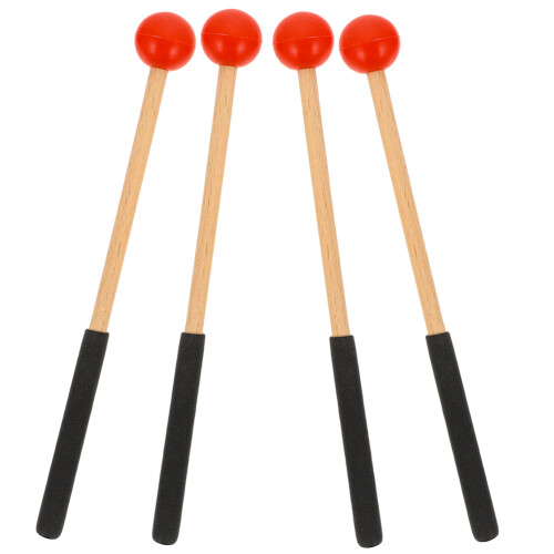 6Pares Baquetas Vermelhas Para Percussão Com De 2