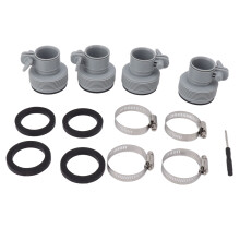 Typ B Schläuchendüsenadapter mit Klammer für Poolpumpe, PP-Kunststoff, 242 g
