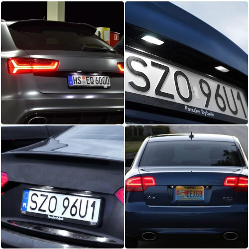 Φως πινακίδας κυκλοφορίας LED 6000K λευκό για Audi, έντονος φωτισμός μέσω LED SMD υψηλής 2