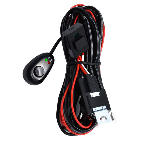 300W LED Light Bar Wiring Harness Kit, 16 AWG, 2 Leads, Black