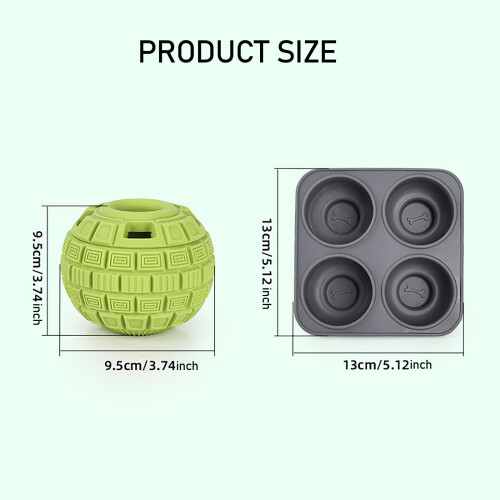 Boules d'alimentation en Silicone pour chiens,-couleur orange 2
