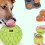 Boules d'alimentation en Silicone pour chiens,-couleur orange 2
