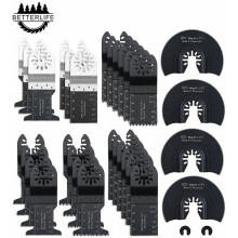 High Carbon Steel Oscillating Saw Blades Set, Universal Tool Blades Wide Applications Multipurpose Design, 32PCS