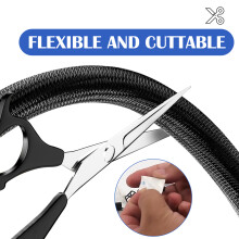 Dehnbarer, geflochtener Nylon-Kabelschlauch, Schutzhülle für isolierte Kabel, flexibler Kabelorganisator für Computerleisten und Schreibtische