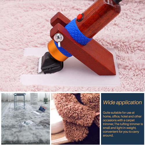 Acrylic & Solid Wood Carpet Trimmer Shearing Guide with Holder Base 2