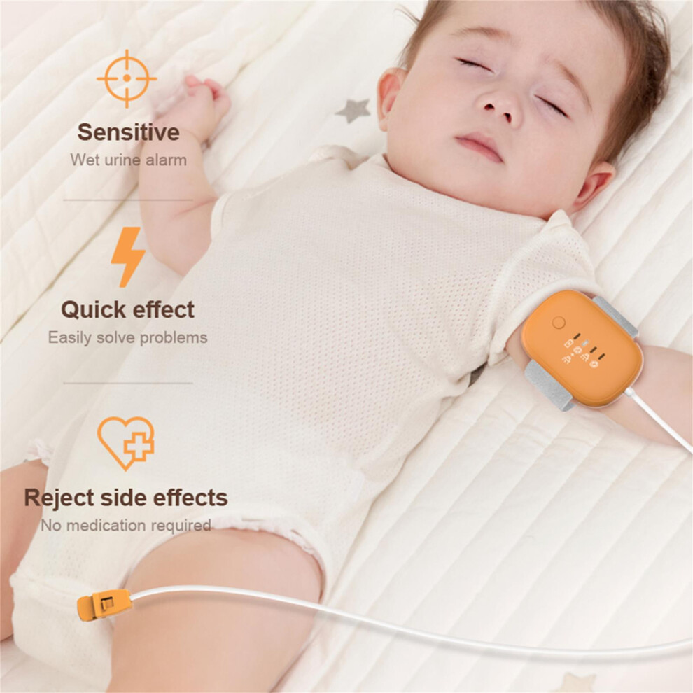 Rechargeable Baby Bedwetting Alarm with Sound/Vibration 3 Modes 120H Standby