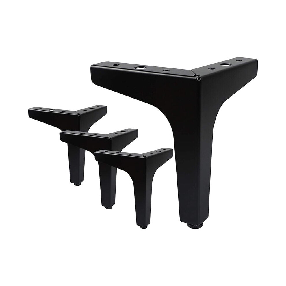 Resistant To Abrasion Furniture Legs, Corrosion Without Rusting Triangle Design Matte Black Feet Set For Cabinet Cupboard Sofa Couch Chair (Mid 9405630972238