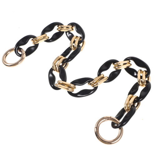 3Stk Schwarze Acryl Kette Schulterriemen