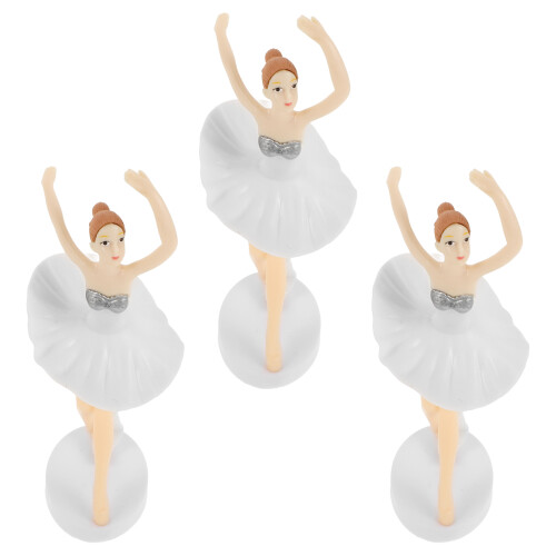 9Stk Weiße Ballett Figuren Kuchen