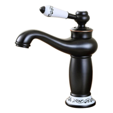 Exquisite Flower Patterns Single Handle Mixer Tap, Smooth Handling Cold Hot Water Faucet For Bathroom, Integrated Filter Ensuring Clean Water Supply