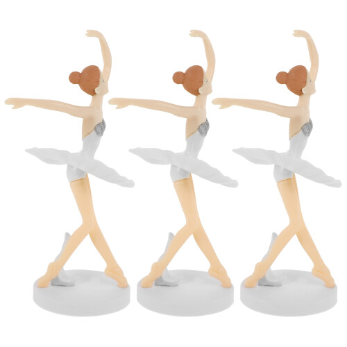 9Stk Weiße Ballett Figuren Kuchen 2