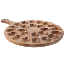2Stk Holz Eierhalter Platzsparend Deviled Egg Tray