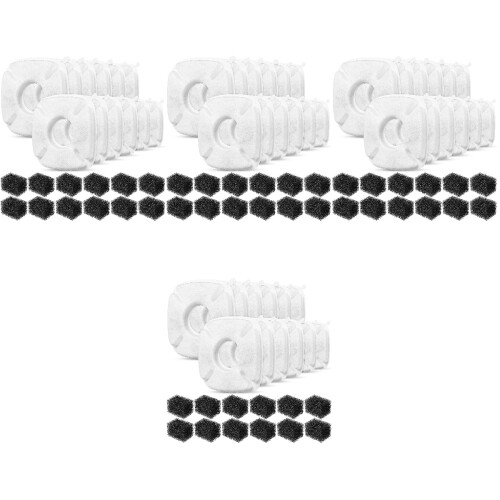 48Sets Haustier-Wasserfilter Ersatz Set Filter Für Trinkbrunnen 2