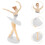 9Stk Weiße Ballett Figuren Kuchen 10