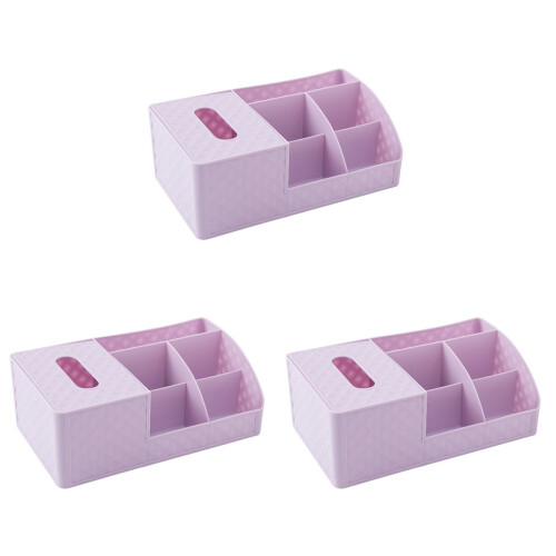 3Stk Kunststoff Kosmetik Box Mit Tissue Bequemer Organizer 1