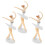 9Stk Weiße Ballett Figuren Kuchen 2
