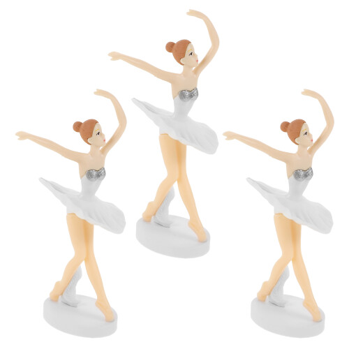 9Stk Weiße Ballett Figuren Kuchen 1
