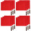 12Stk Robuste Rote Schiedsrichter Signalflaggen 7